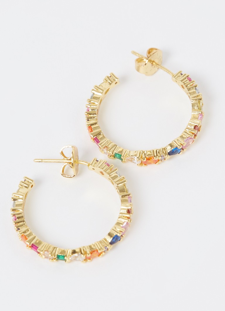 Boucles d'oreilles puces plaquées or The Mini Adriana de Franky Amsterdam