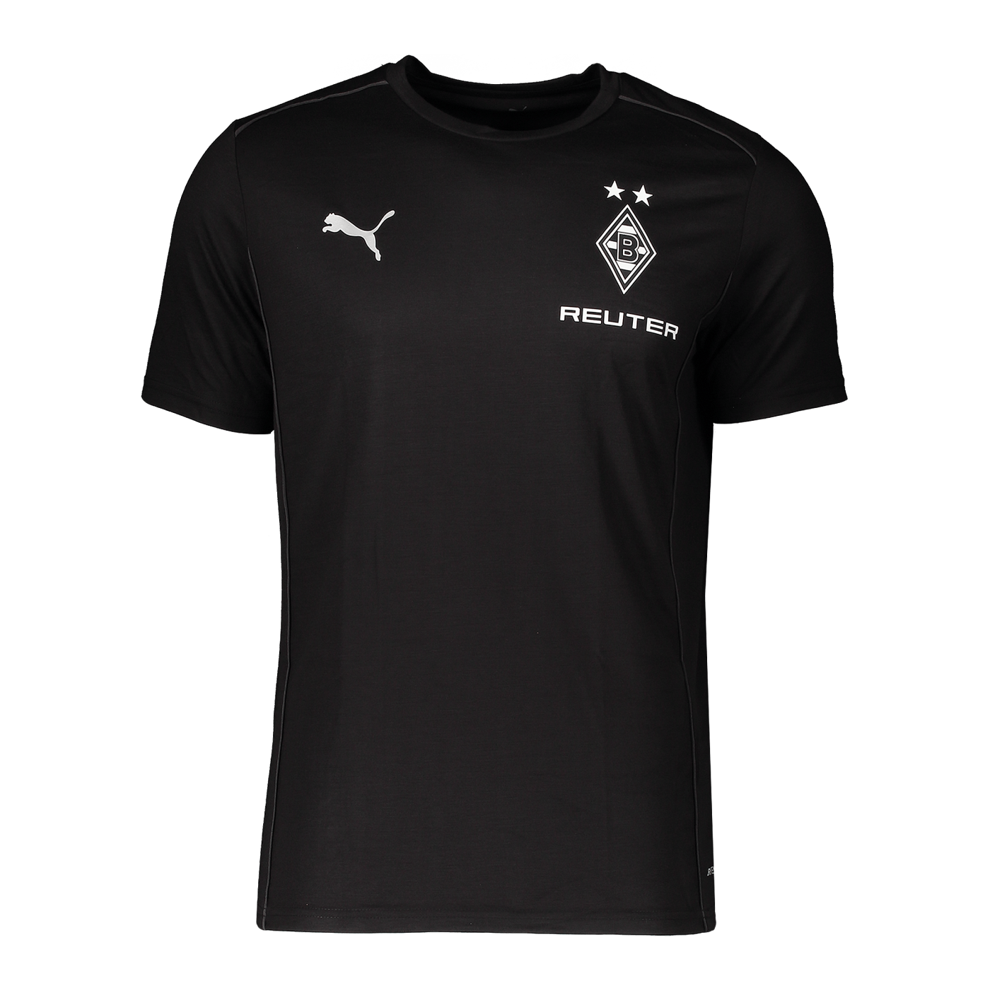 PUMA Borussia Mönchengladbach Casual T-Shirt mit Sponsor Schwarz F13