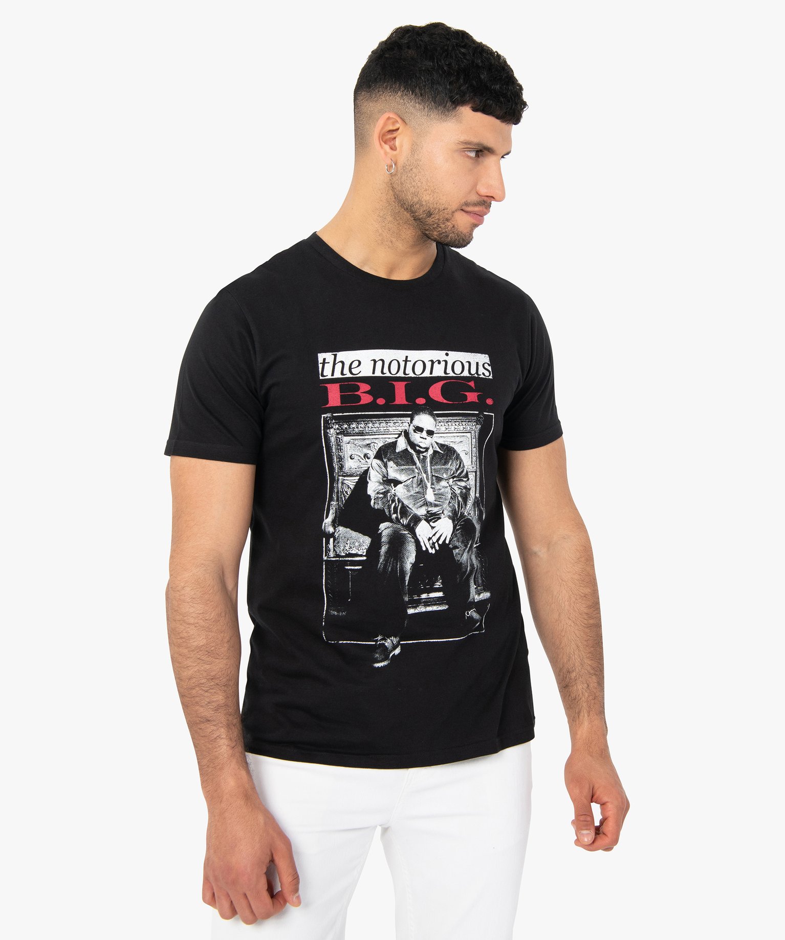 Tee-shirt homme à manches courtes – The Notorious BIG noir | GEMO