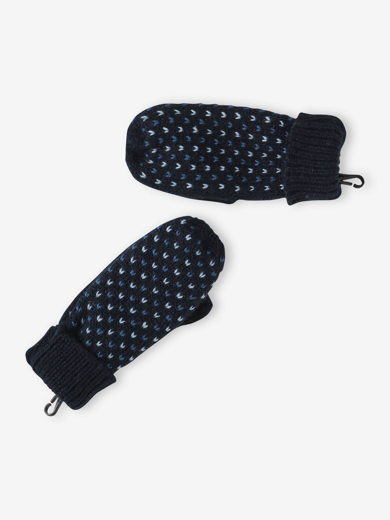 Vertbaudet Jungen-Set: Mütze, Rundschal & Handschuhe - nachtblau