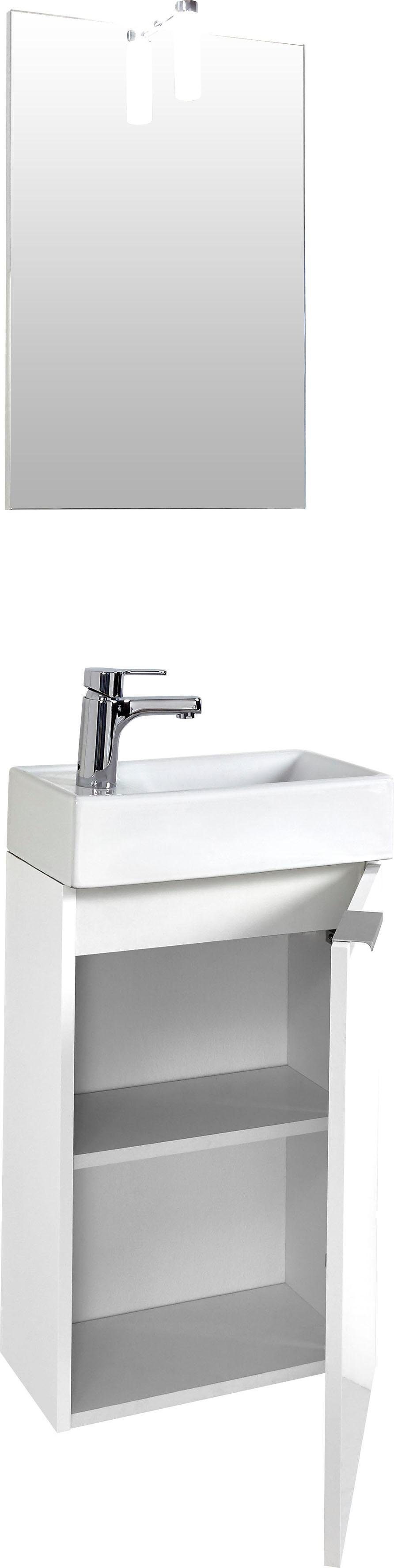 Homexperts Badmöbel-Set Gizo, (Set, 2-St), mit LED-Beleuchtung, für Gäste-WC geeignet