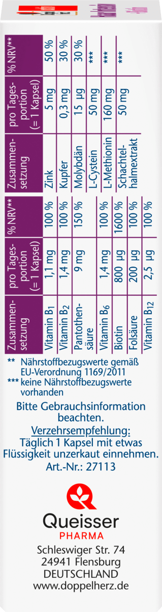 Haar Intensiv + Biotin Kapseln 30 St, 17,4 g