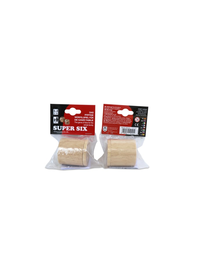 Bestsaller Würfelspiel SUPER SIX aus Holz in Natur/Schwarz günstig kaufen onesize