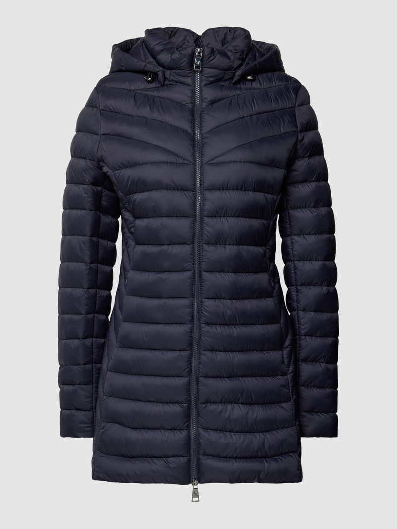 Steppjacke mit Reißverschlusstaschen in marineblau