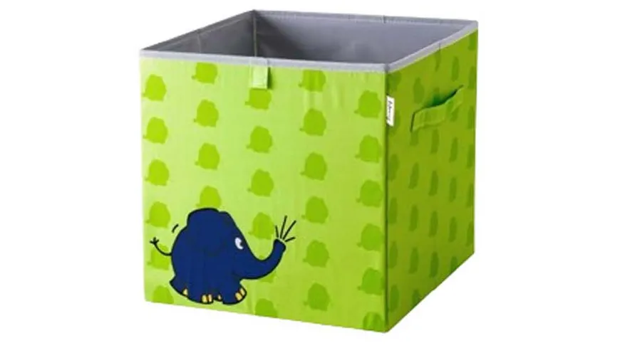 Lifeney Aufbewahrungsbox Elefant 33x33x33cm blau, grün