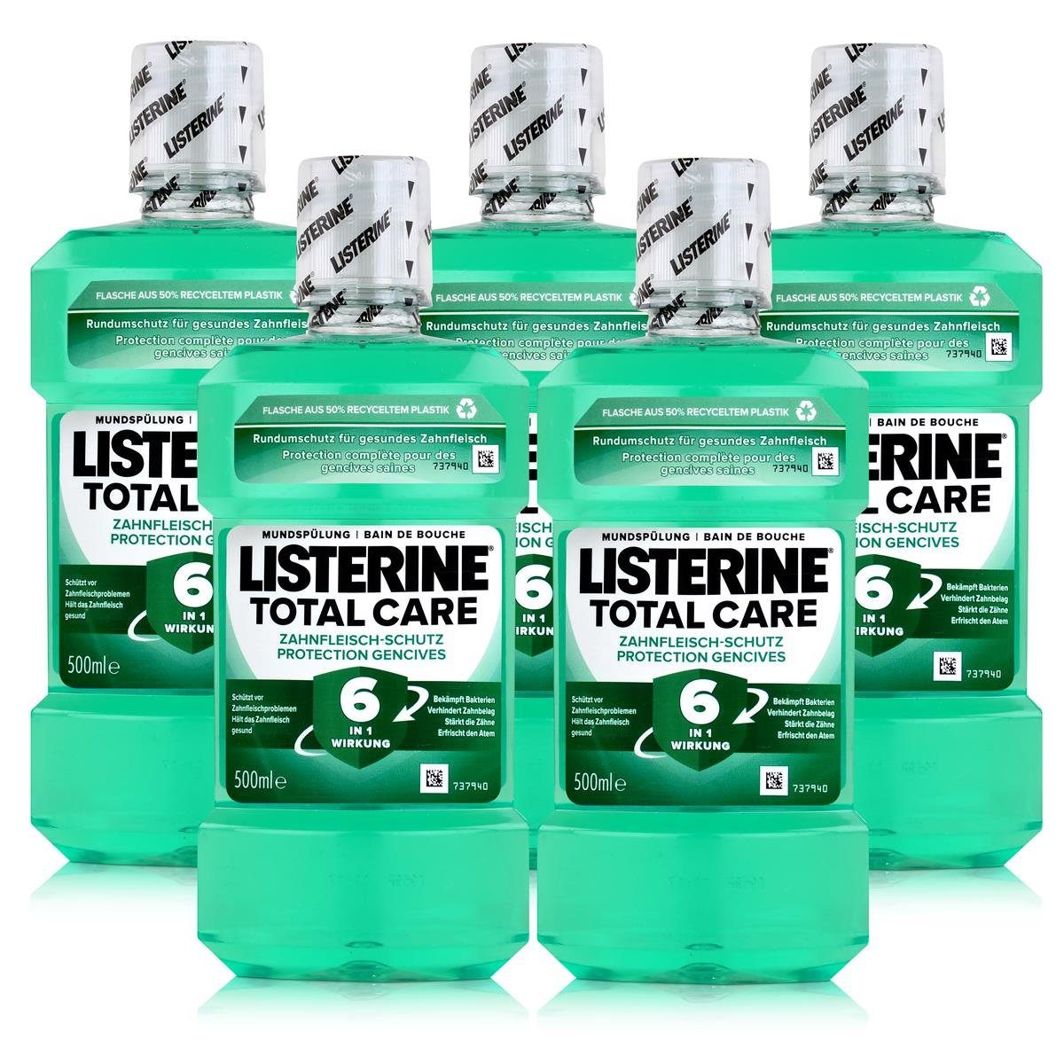Listerine Mundspülung, Listerine Total Care Zahnfleisch-Schutz 500ml Mundspülung (5er Pack)