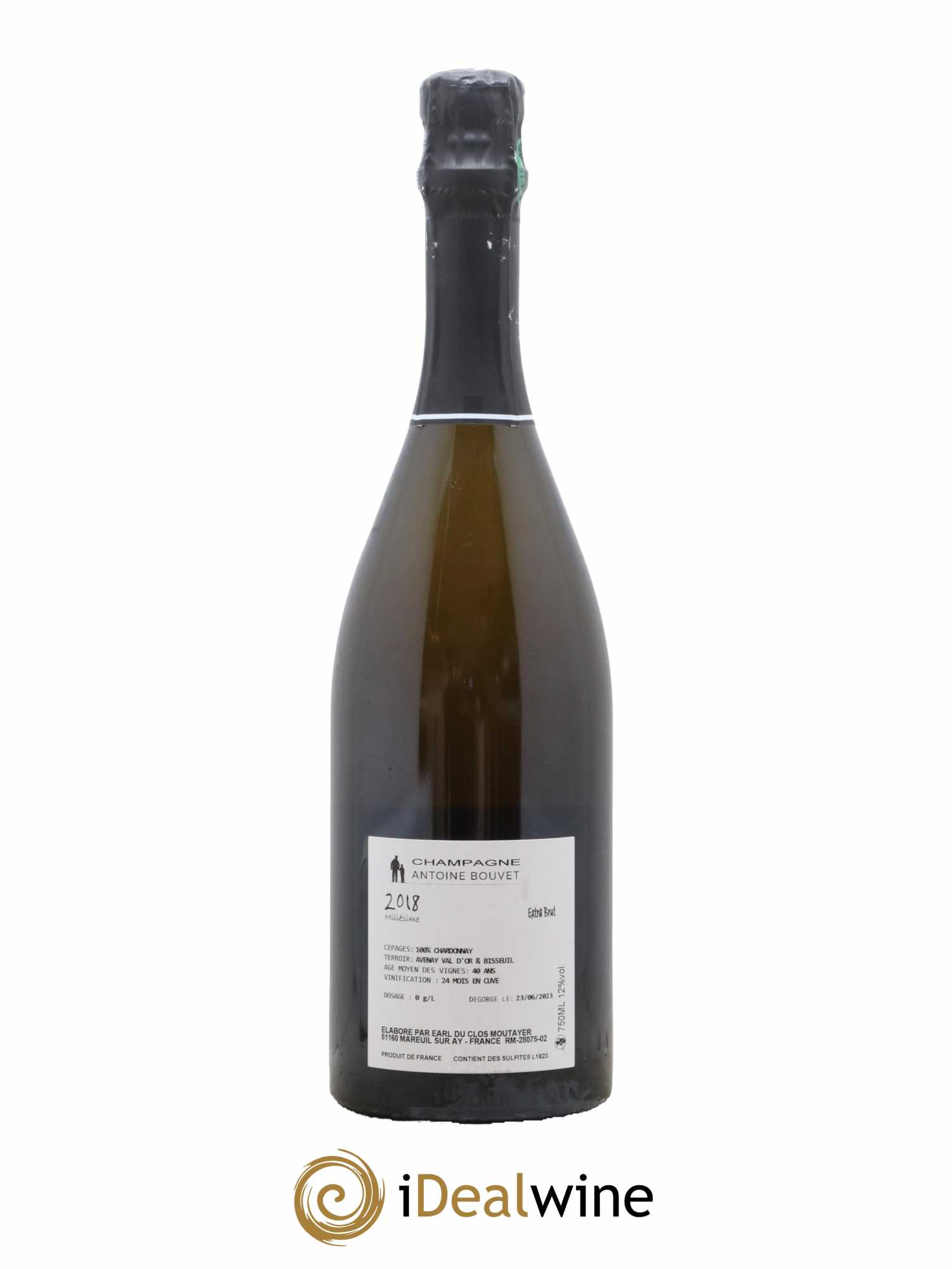 Millésimé Antoine Bouvet  2018 - Lot de 1 Bouteille