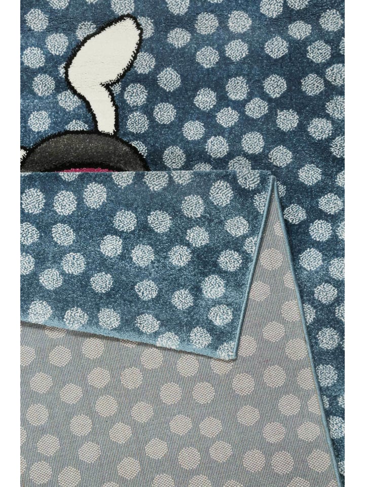 Sigikid Kinderteppich Rainbow Rabbit in blau weiß günstig kaufen 80 x 150 cm