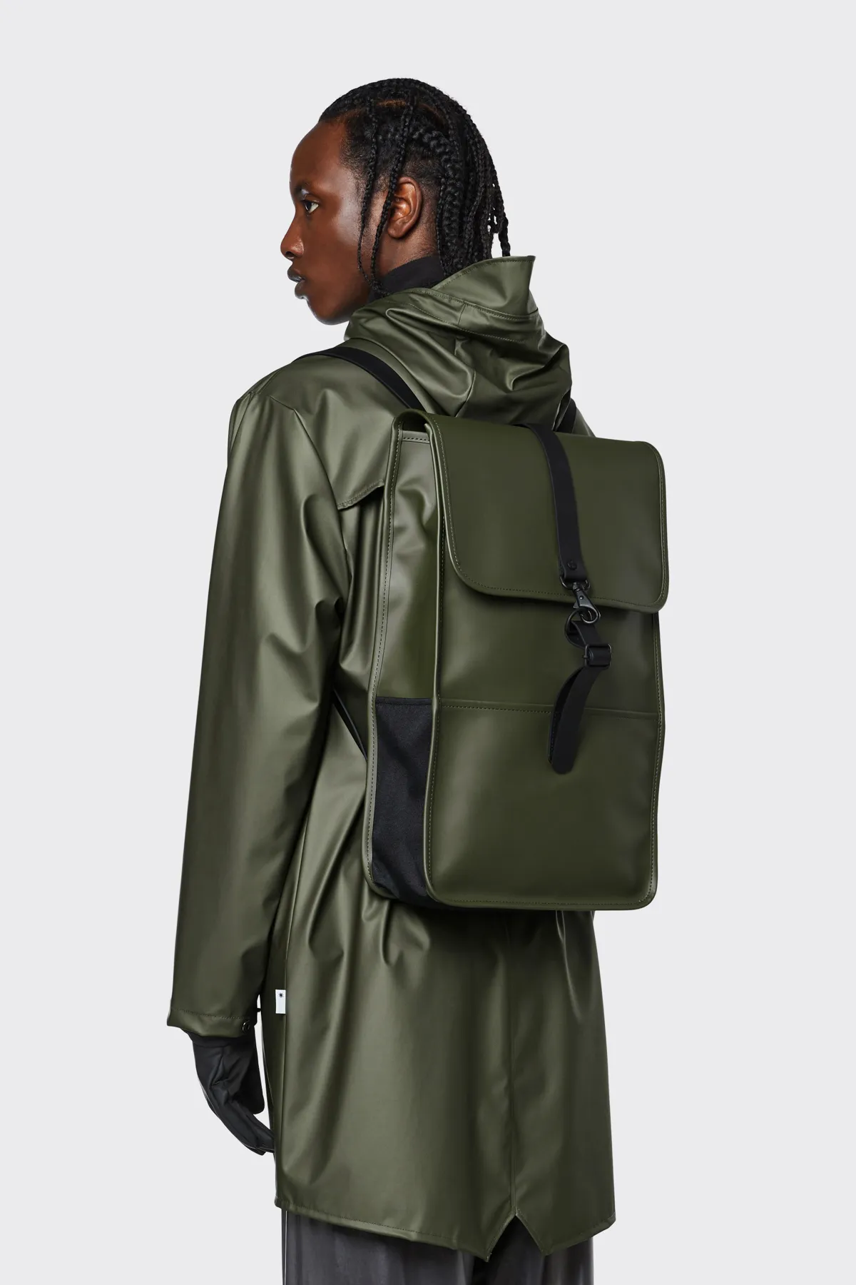 Rains  Rucksack - Grün - Unifarben