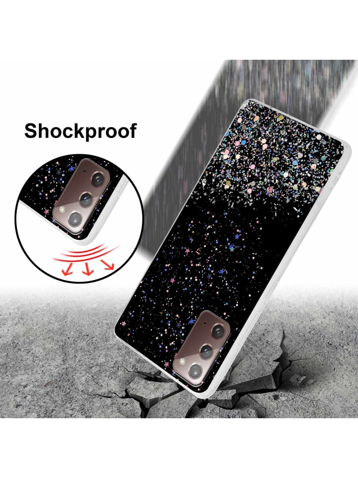 cadorabo Hülle für Samsung Galaxy NOTE 20 Glitter in Schwarz mit Glitter günstig kaufen onesize