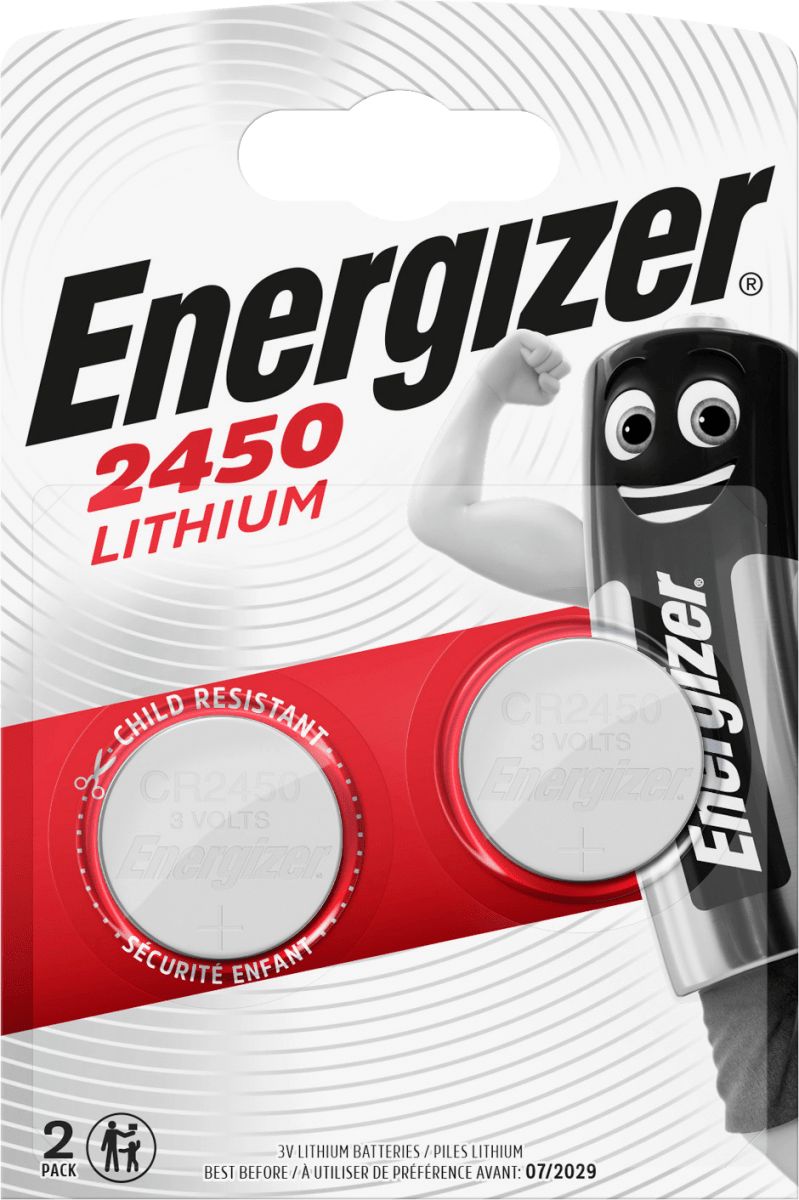 Batterien\tKnopfzelle CR2450, 2 St