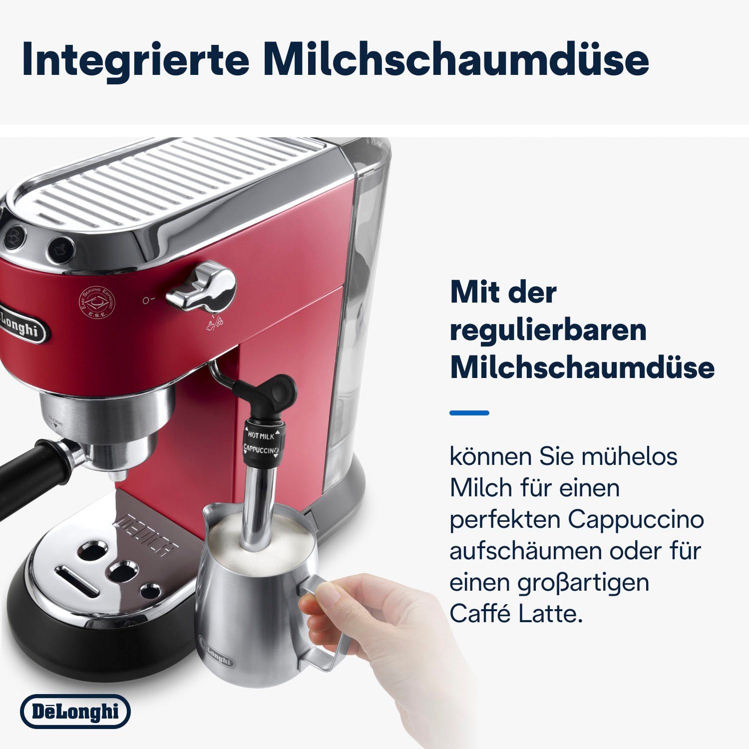 De'Longhi Siebträgermaschine Dedica Style EC 685.R, 1350 Watt, 15 Bar