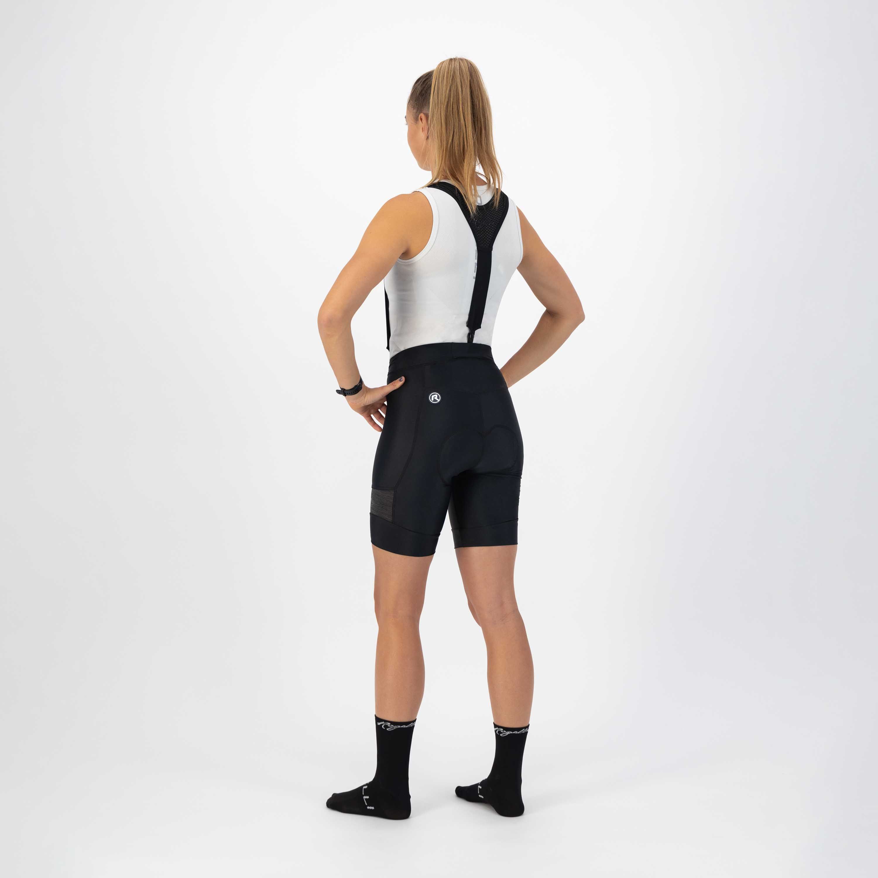 Rogelli Melange Black Damen kurze Radhose mit Träger