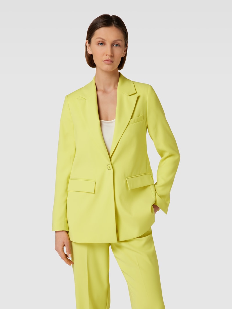 Blazer mit Pattentaschen Modell 'LEIA' in gelb