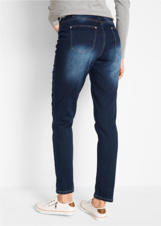 Stretch-Boyfriend-Jeans mit Bequembund