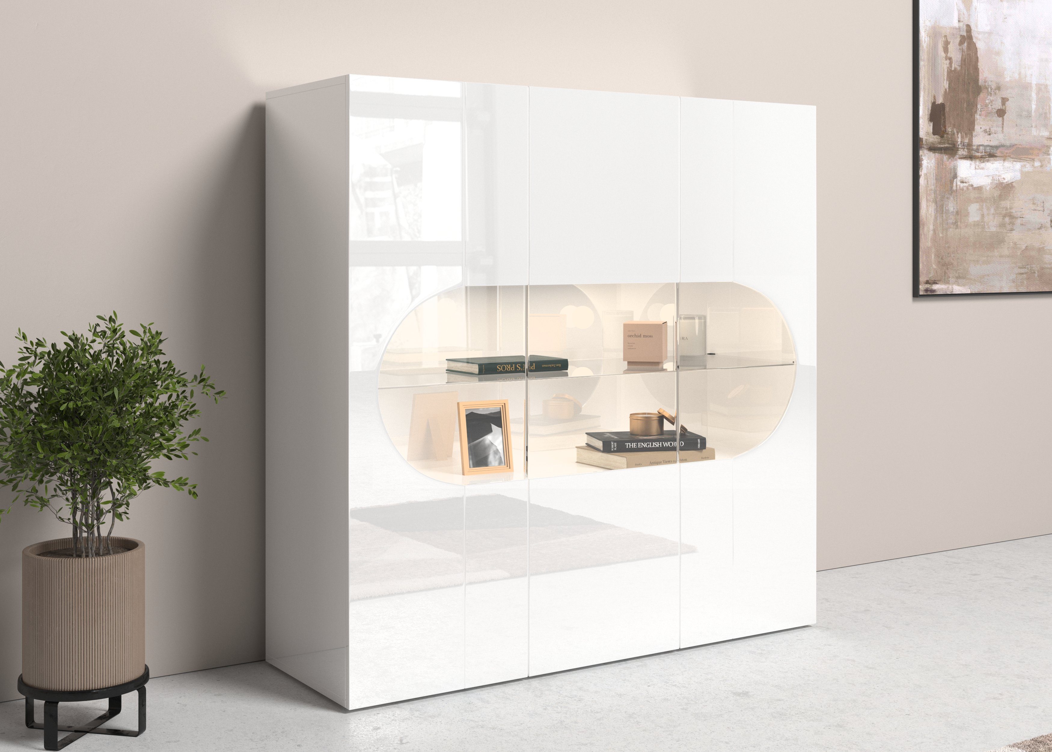 Tecnos Highboard Real, Höhe 121 cm