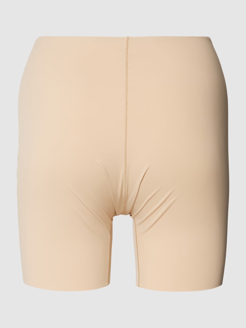 Pants mit Label-Detail und Shape-Effekt in beige