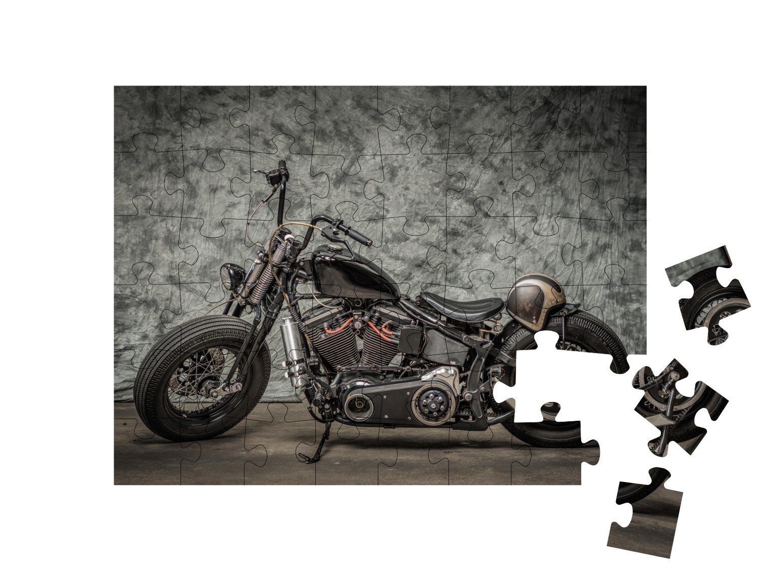puzzleYOU Puzzle Harley Davidson, 48 Puzzleteile, puzzleYOU-Kollektionen Vintage, Historische Bilder
