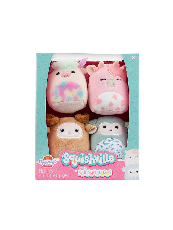 Squishville 4er-Set: Kuscheltiere 