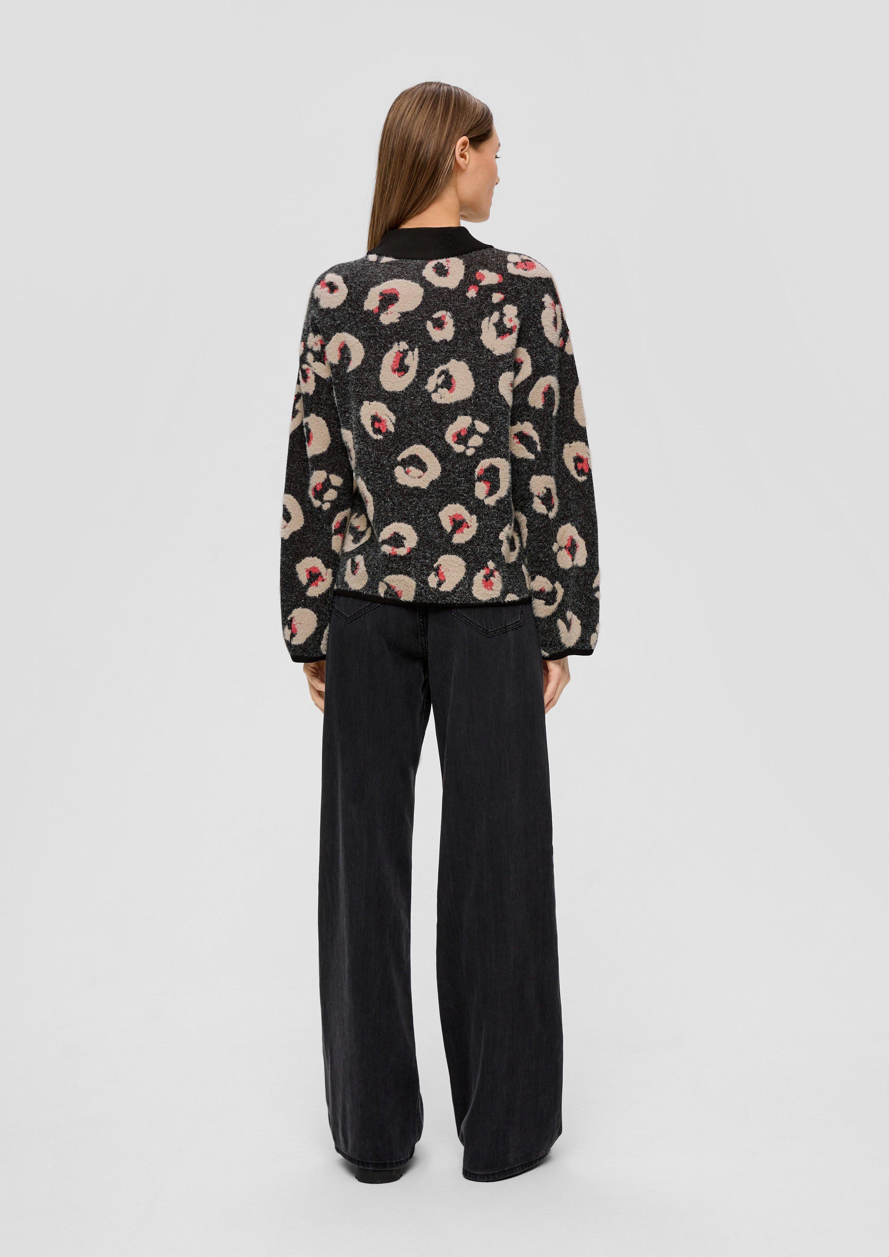 Cropped Strickpullover mit Effektgarn  2137989-99B1