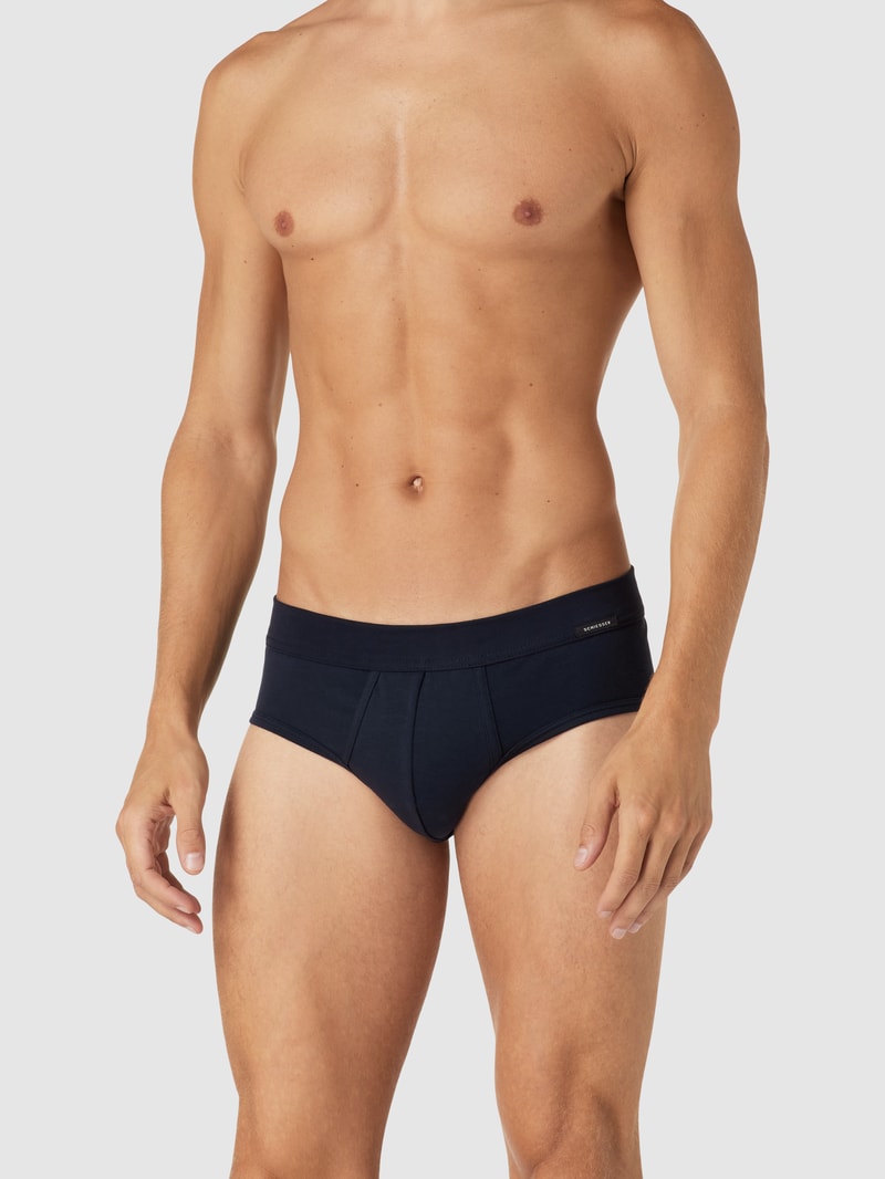 Slip mit Label-Detail Modell 'Fine' in dunkelblau