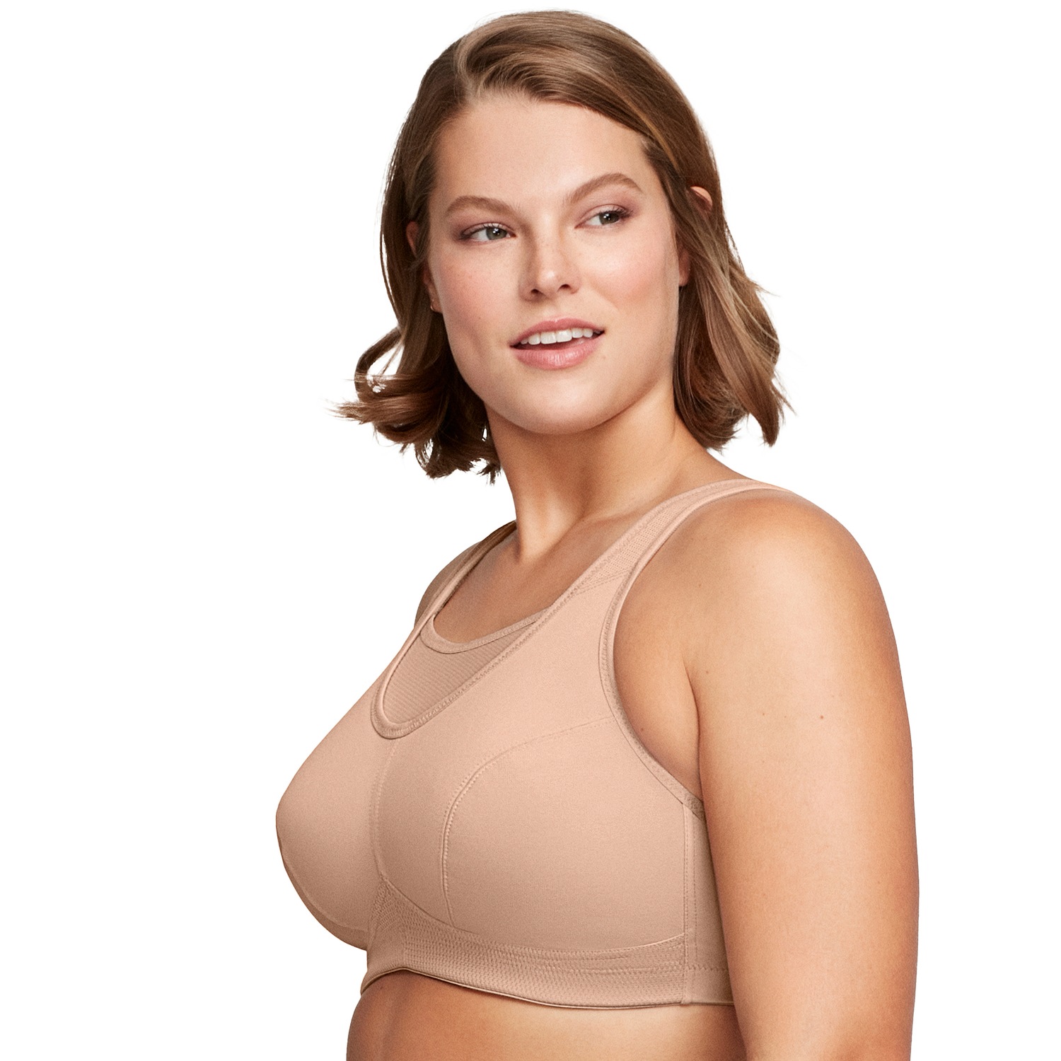 Sport-Bustier mit bestem Halt - Kaffee