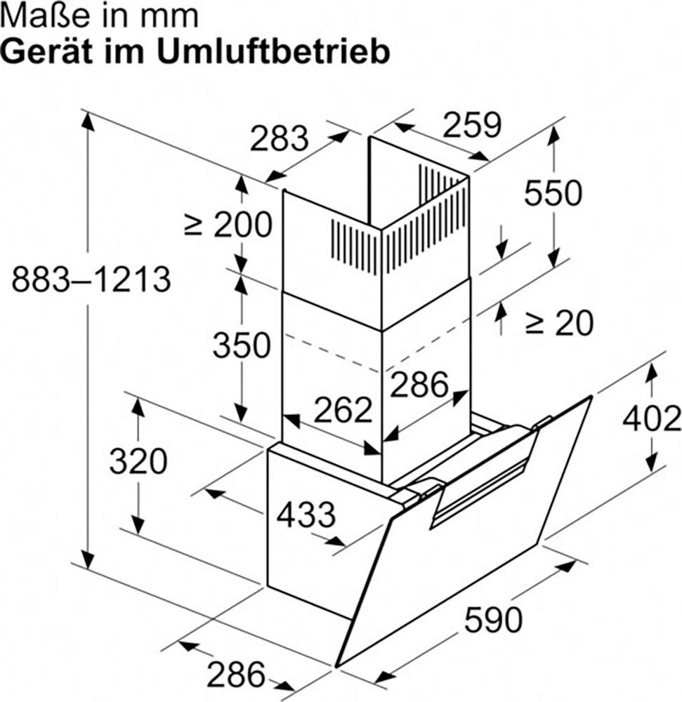 SIEMENS Kopffreihaube Serie iQ300 LC67KFN20