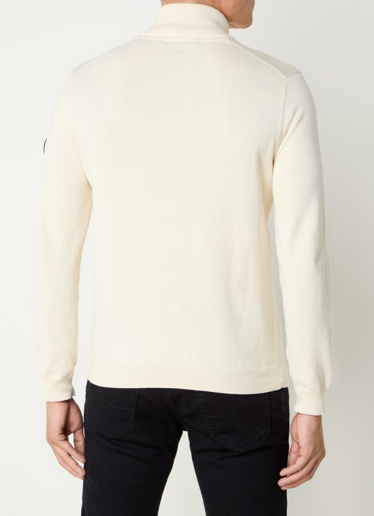Airforce Fine-knit sweater with half zip and logo