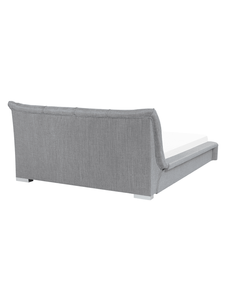 Beliani Doppelbett NANTES in Grau/Silber - (W) 188 x (H) 97 x (L) 237 cm günstig kaufen onesize