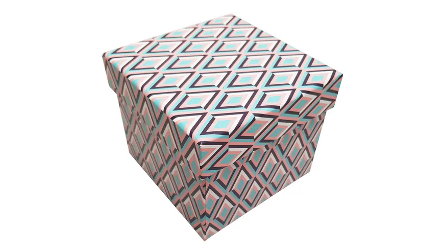 Kartonage Bunte Fliesen 12x12x10cm