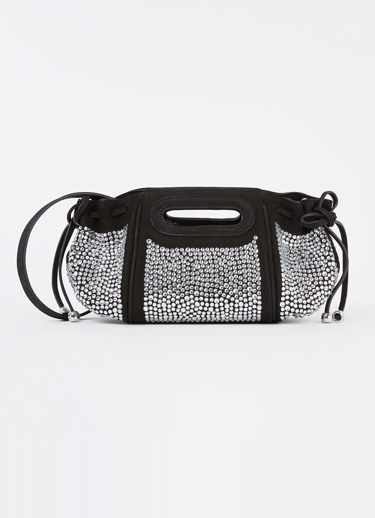 Gerard Darel Micro Dany goatskin handbag with rhinestones