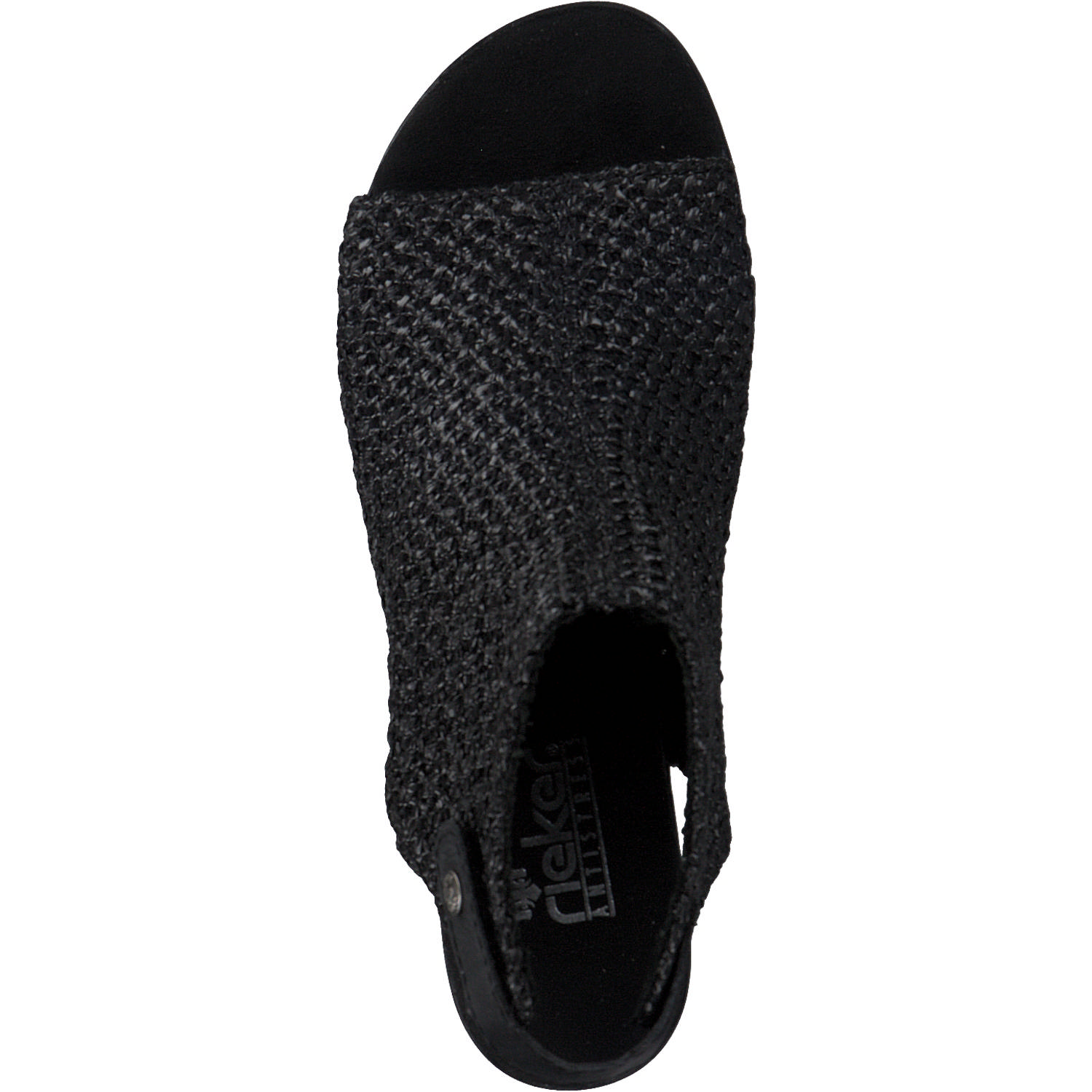 Rieker 64670, Plateau-Sandaletten, Damen, Schwarz