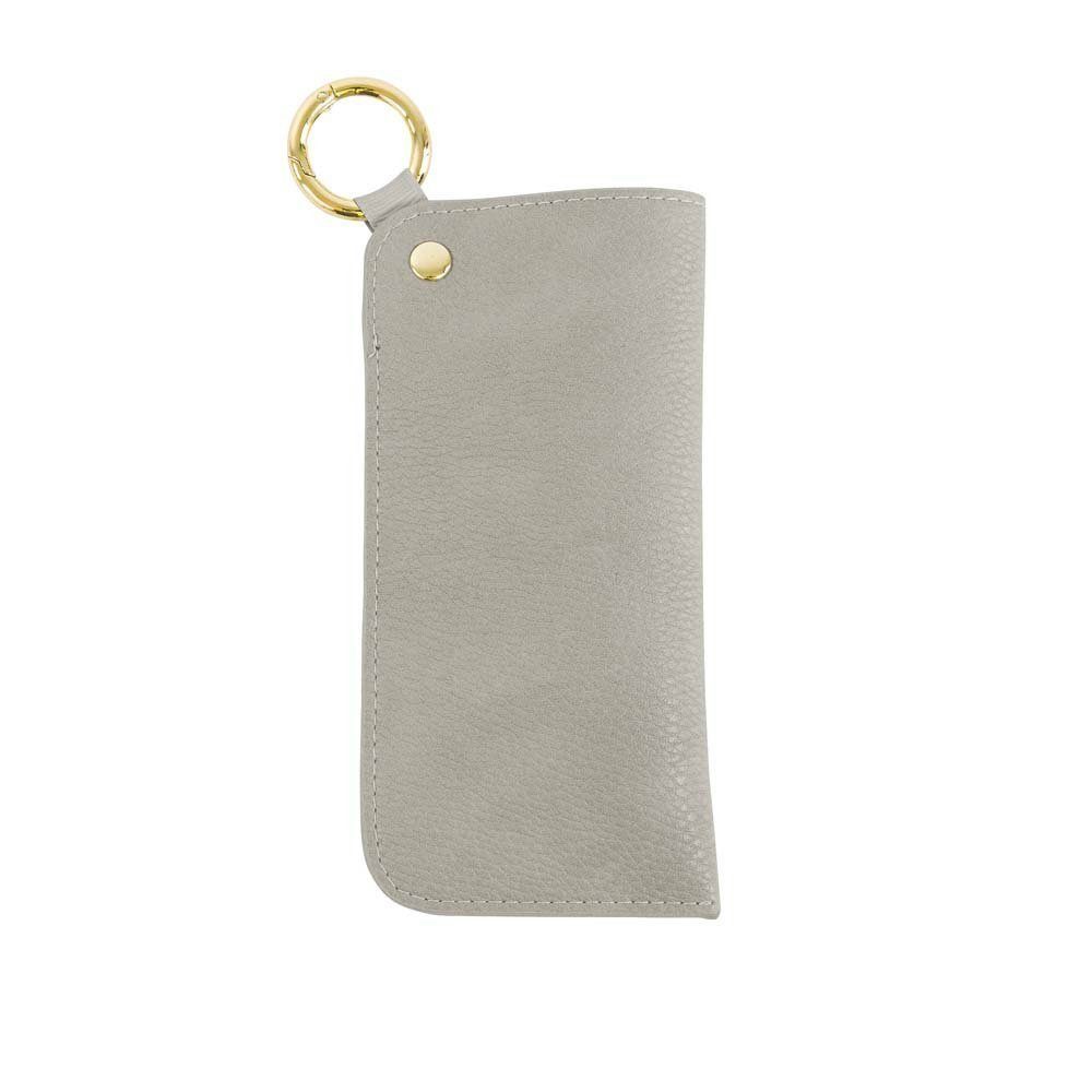 ARTEBENE MAJOIE Brillenetui Herz Taupe veganes Material, mit Karabinerhaken