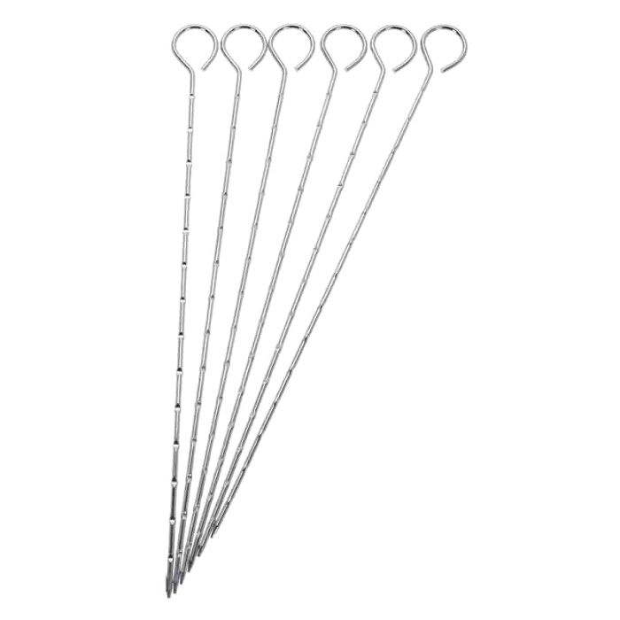 Lot de 6 pics de 27 cm pour barbecue