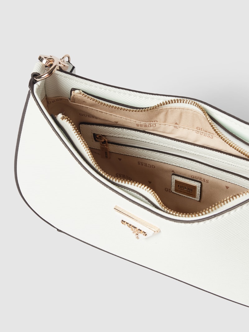 Handtasche mit Label-Details Modell 'NOELLE' in weiß