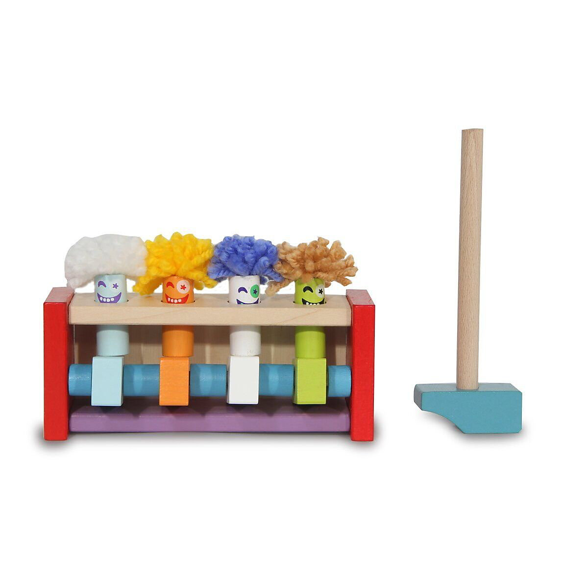 Holzspielzeug Kidiwood Klopfbank Flying Clowns 6tlg.