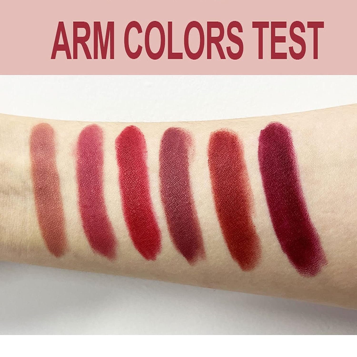Haiaveng Lippenstift-Set 6 Farben Matt Ink Lippenstift Set Flüssiger Lippenstift Set, Samt Rot Nude Lipstick Wasserdichte Makeup Lippenstifte