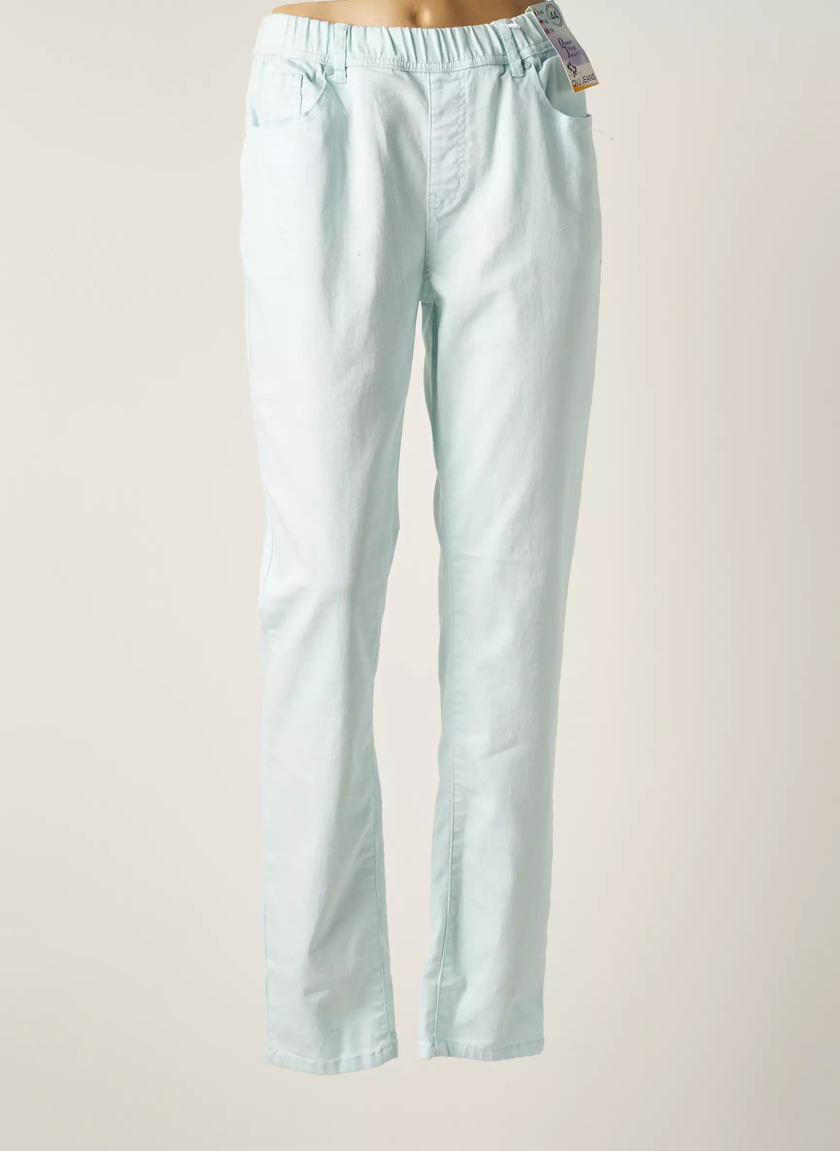Quatre Vingt Jours Pantalons Slim Femme couleur bleu