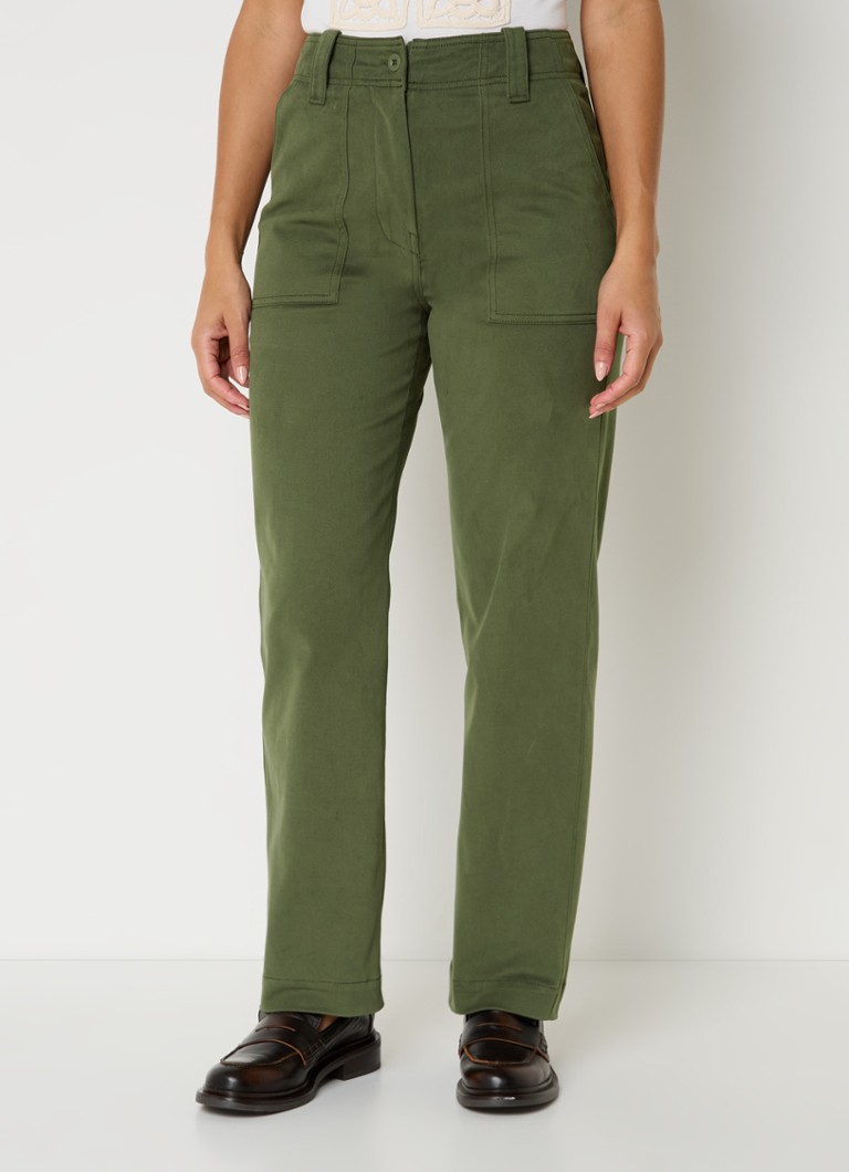 MaxMara Ottobre high waist straight fit chino with side pockets