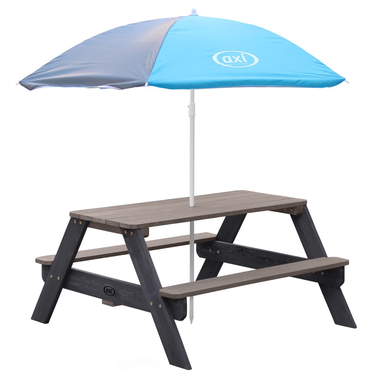 AXI Sonnenschirm Ø125 cm - Grau/blau