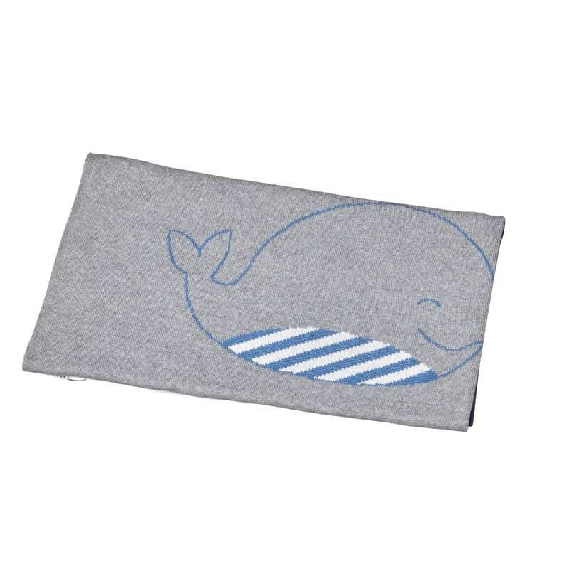 Couverture maille Blue baleine