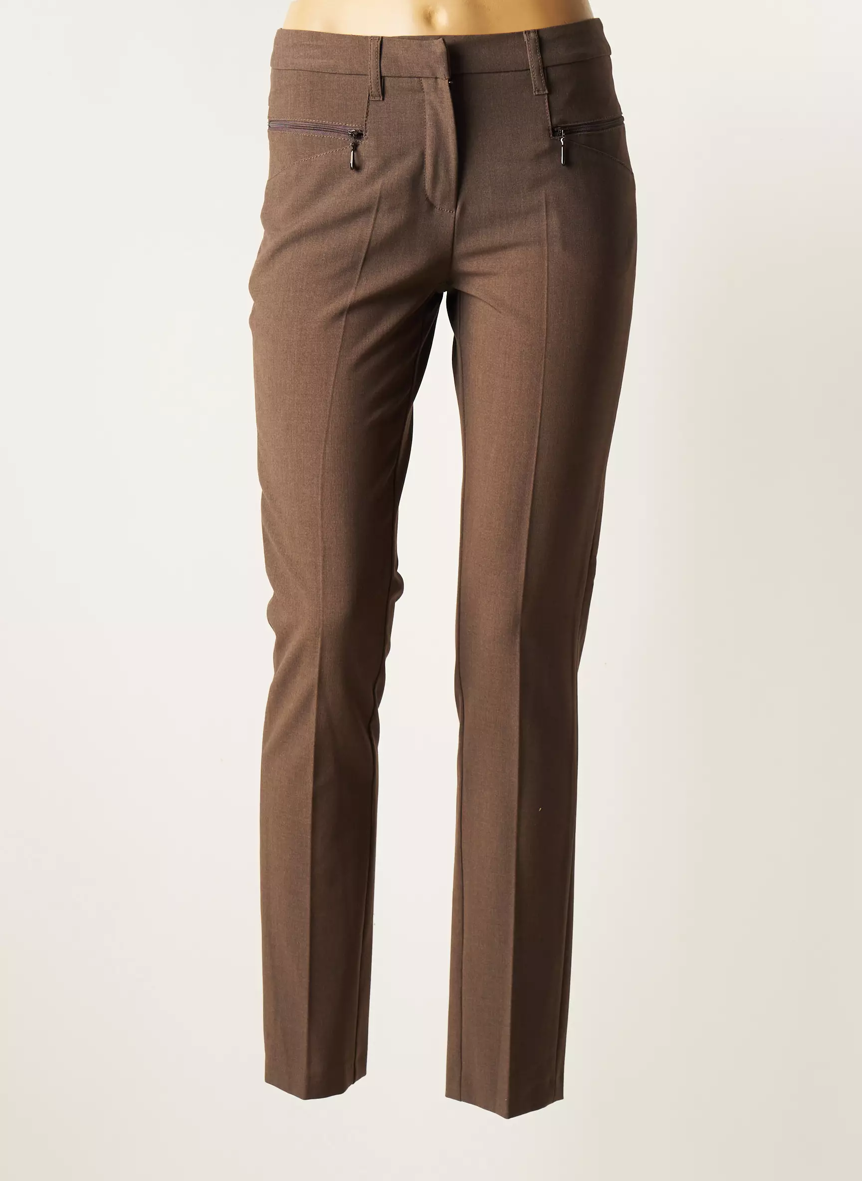 Brandtex Pantalons Slim Femme couleur marron