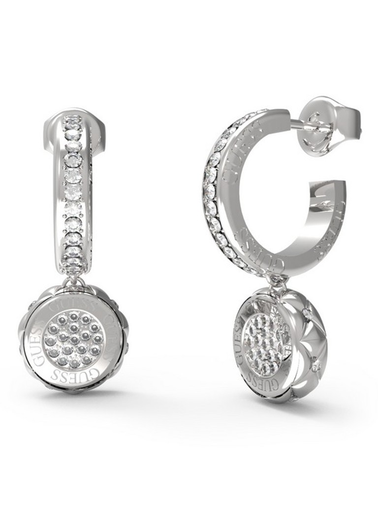 GUESS Stud earrings with crystal JUBE04596JWRHT-U