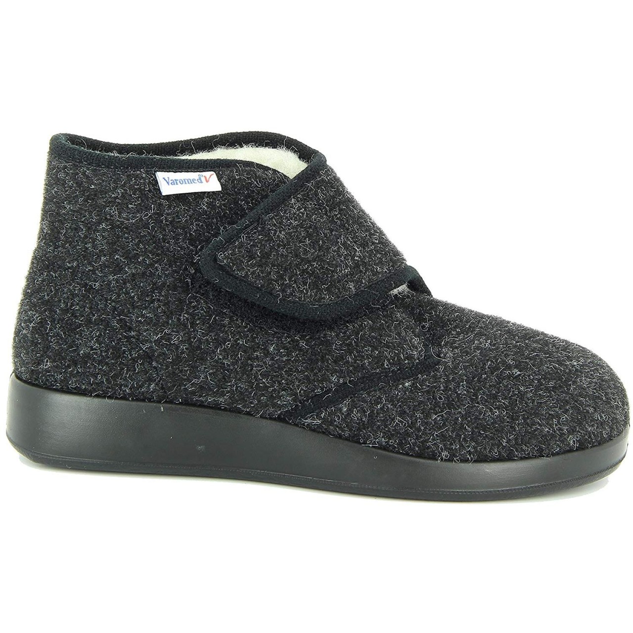 FLORETT Hausschuhe schwarz Varomed-60822 schw.mel.