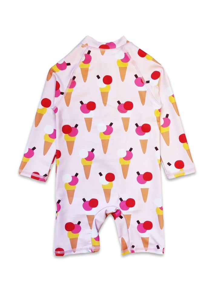 Toby Tiger Schwimmanzug mit Eiswaffel Print, UPF 50  in rosa günstig kaufen