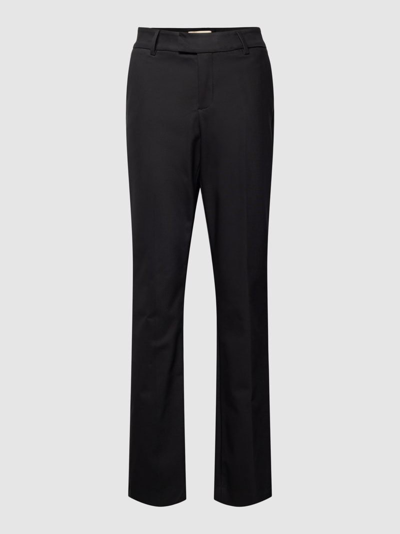 Stoffhose im unifarbenen Design Modell 'ELLEN NIGHT' in schwarz