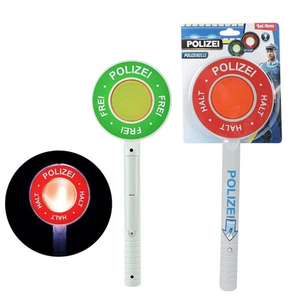 Toi-Toys Spielzeug-Polizei Einsatzset Polizei Polizeikelle in Deutsch mit Licht