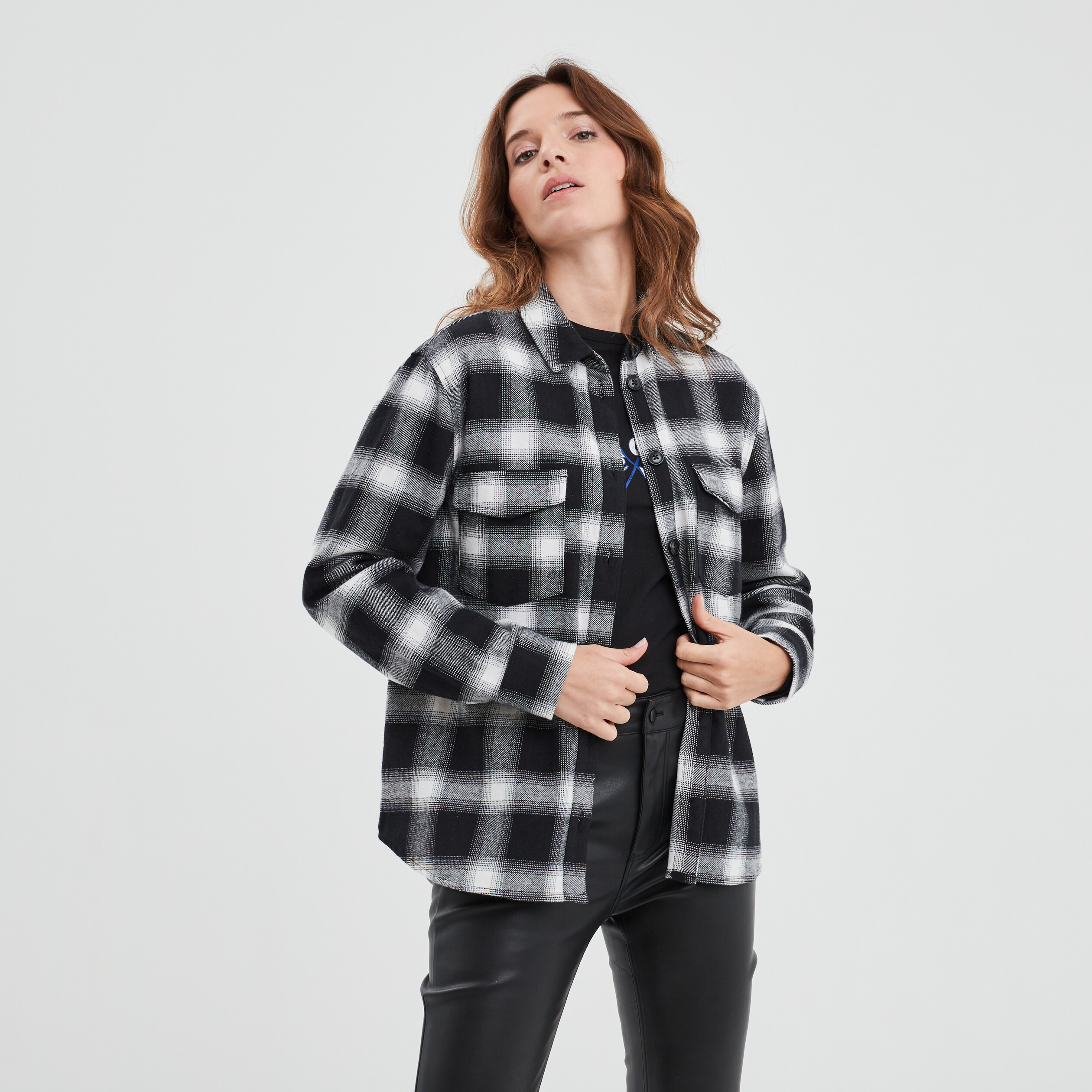 Surchemise overzise coton ecru femme | La Halle