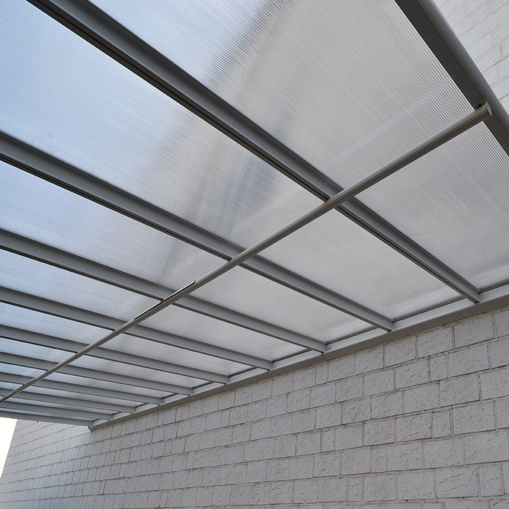 HOME DELUXE Terrassendach Terrassenüberdachung SOLIS Weiß, BxT: 312.00x303.00 cm, Bedachung Doppelstegplatten, (inkl. Hohlkammerplatten, Montagematererial), Wintergartendach Verandaüberdachung Vordach