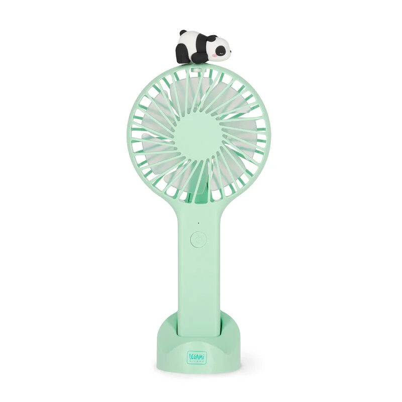 Ventilador portátil e recarregável com suporte - Mini ventilador
